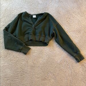Aerie Offline Green Crewneck
